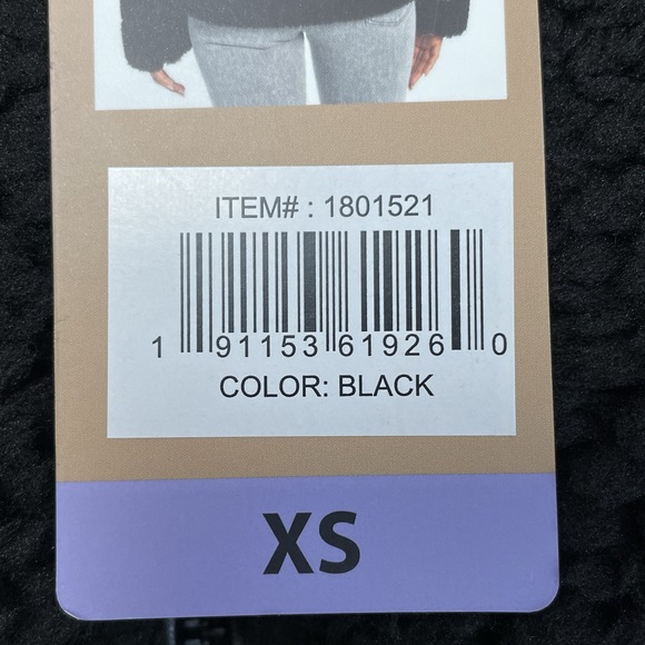 Bearpaw Women's XS Faux Fur Jacket Black c0327 - Picture 7 of 10